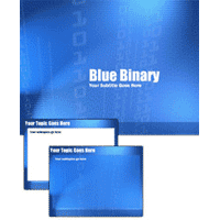 Blue binary powerpoint template