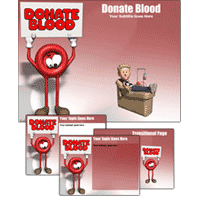 Donate blood PowerPoint template