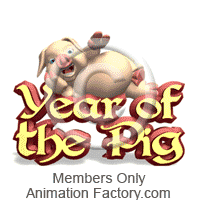 Year of the pig waving