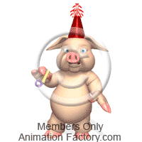 Pig blowing party favor