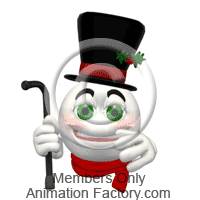 Snowman tipping hat