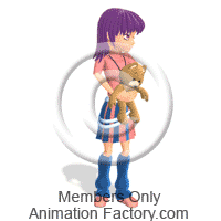 Teen girl holding teddy bear