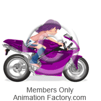 Teen girl riding motorcycle
