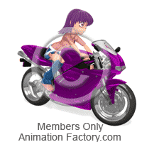 Teen girl riding motorcycle