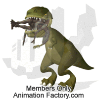 T-Rex eating raptor