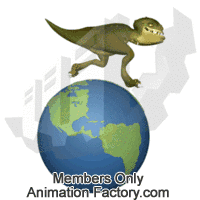 T-Rex running atop globe