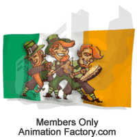 Leprechauns and Irish flag