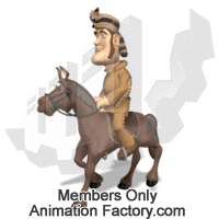 Daniel Boone riding horse