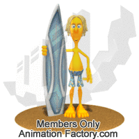 surfer standing with board and gesturing