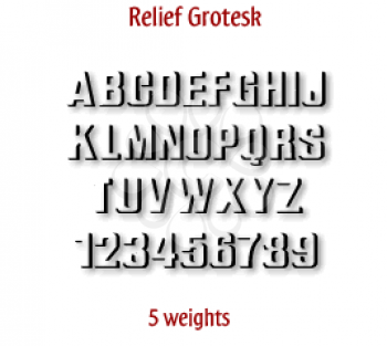 Relief Font