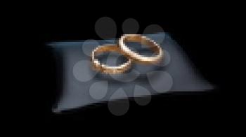 Royalty Free Video of Turning Wedding Rings