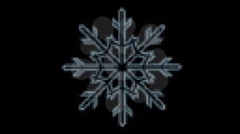 Royalty Free Video of a Turning Snowflake