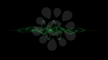 Royalty Free Video of Moving Green Sound Wave Lines