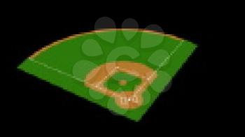 Royalty Free Video of a Moving Ball Diamond