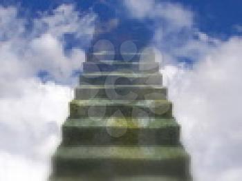 Royalty Free Video of a Stairway to Heaven
